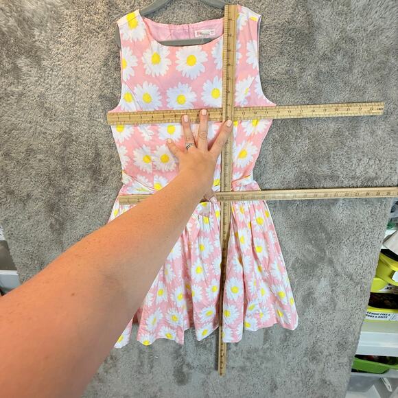 NWT Crewcuts Daisy Floral Dress Tie Waist Sleeveless Pink Girls 10 Spring Easter - Picture 6 of 9